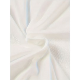 [Nature Print Women's T-Shirt] Nature-Inspired Geometric Print Women's Casual Short Sleeve T-Shirt | Breathable Semi-Sheer Fabric, Forest Scene with Trees, Birds & Compass Design, Machine Washable, Regular Fit for Outdoor Camping & Casual Attire